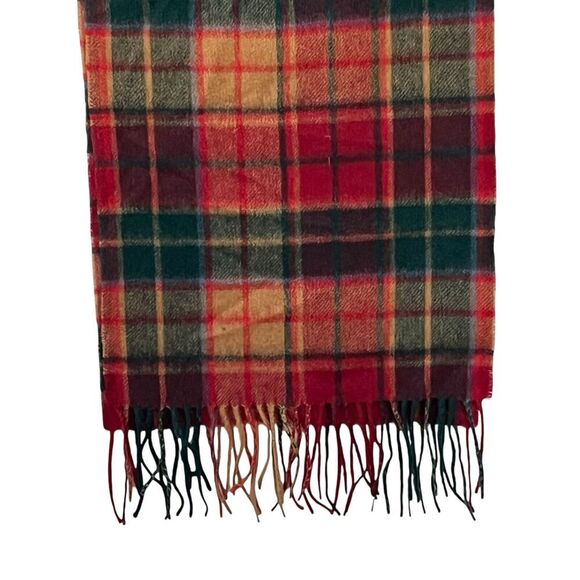 NWT Tartan Traditions Scarf 100% Wool Scotland Wrap Fringed 64" x 12" - Picture 2 of 7
